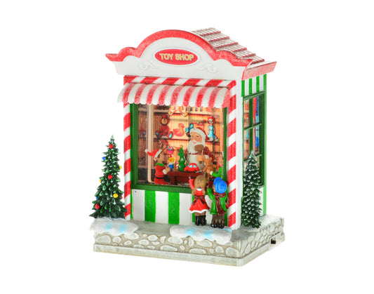 Sweeten Your Season with the 9" Candy House Water Globe featuring Santa – A Whimsical Holiday Delight for Festive Joy!