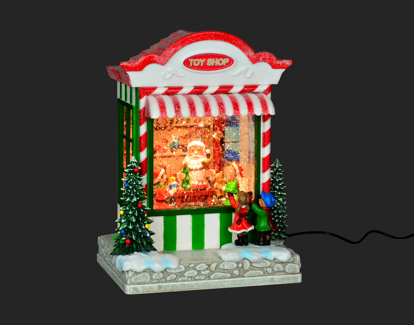 Sweeten Your Season with the 9" Candy House Water Globe featuring Santa – A Whimsical Holiday Delight for Festive Joy!