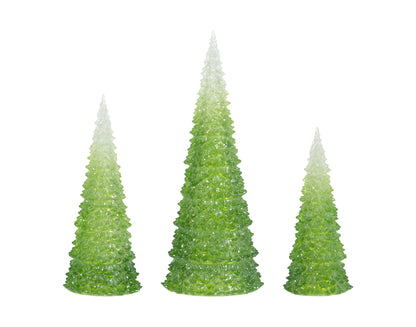 Radiant Festivity: Set of 3 Illuminated Christmas Trees – Transform Your Space with Glowing Holiday Elegance!